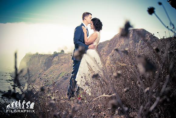 Foggy wedding photography at palos verdes